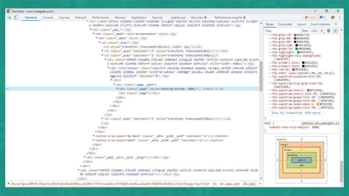 Bước 3: Cách lưu ảnh trên Instagram về máy tính bằng phím F12