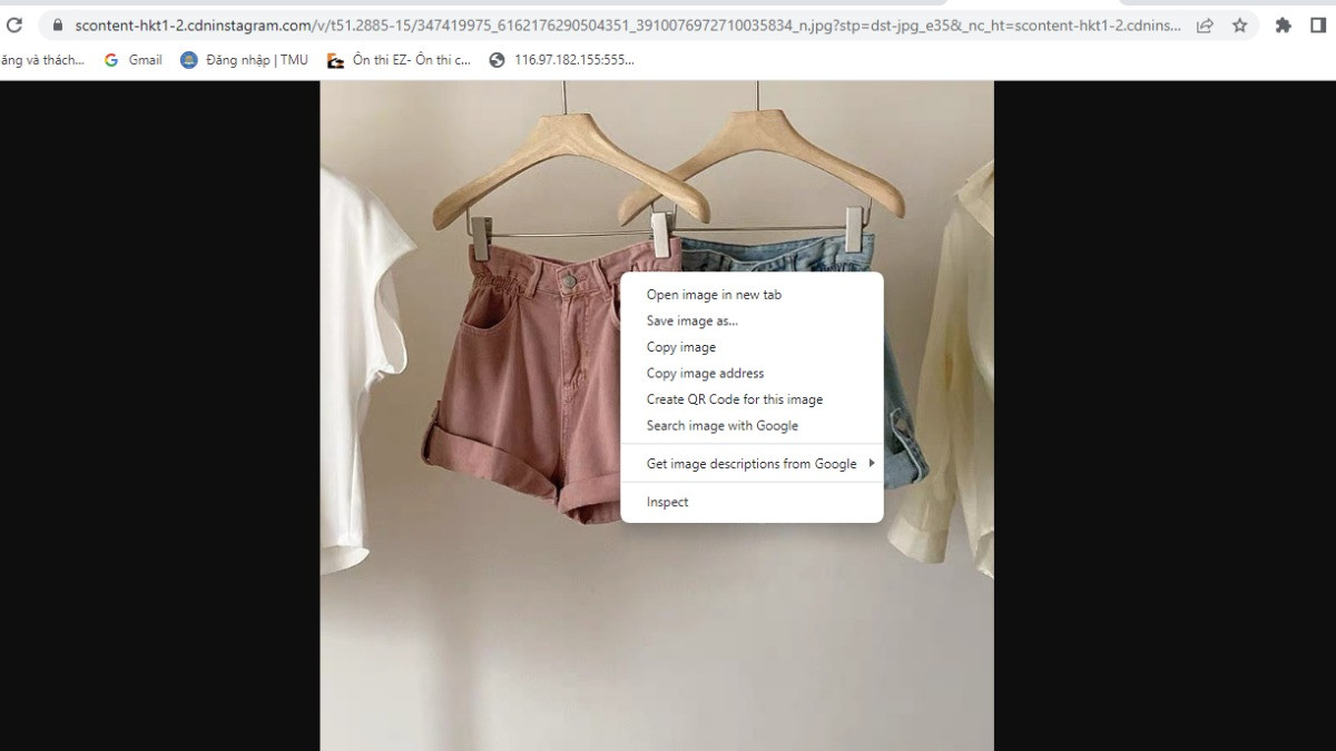 Bước 5: Cách lưu ảnh trên Instagram về máy tính bằng phím F12