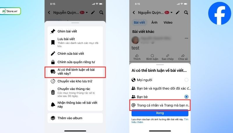 Cài đặt quyền bình luận cho bài viết cụ thể trên Facebook