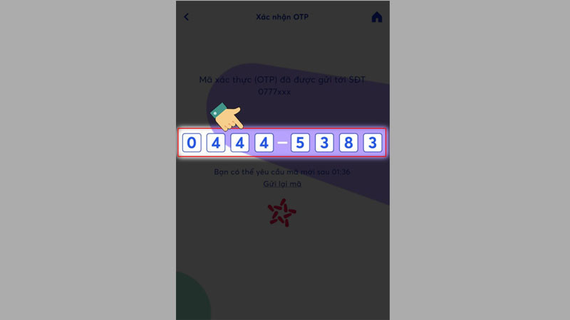 Bước 7: Nhập mã OTP để hoàn tất việc đóng tài khoản