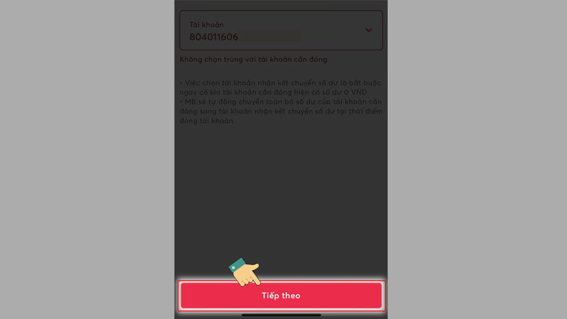 Bước 6: Xác nhận thông tin trước khi tiếp tục