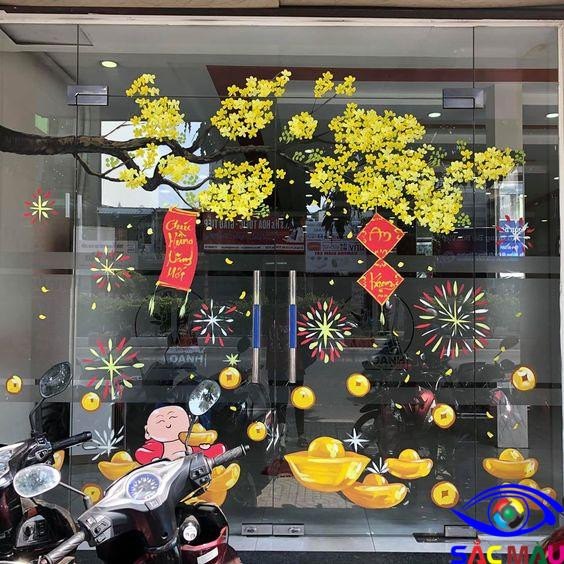 Mô hình decal trang trí Tết đẹp và giá rẻ