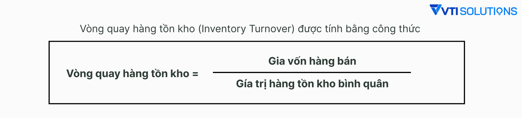 Công thức tính vòng quay hàng tồn kho