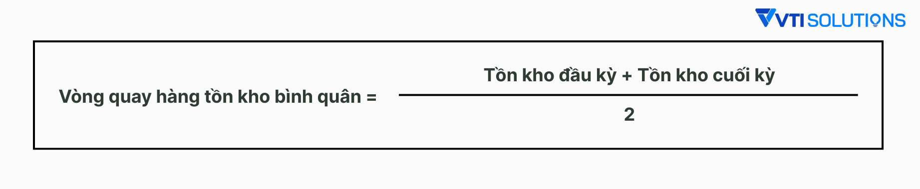 Giải thích các thành phần trong công thức vòng quay hàng tồn kho