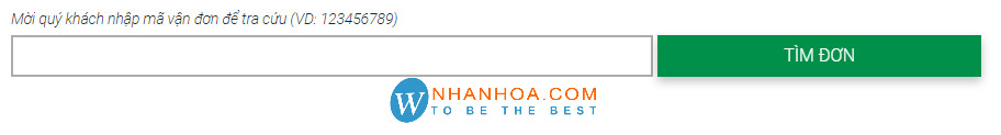 Ô nhập mã vận đơn để tìm kiếm trên website GHTK