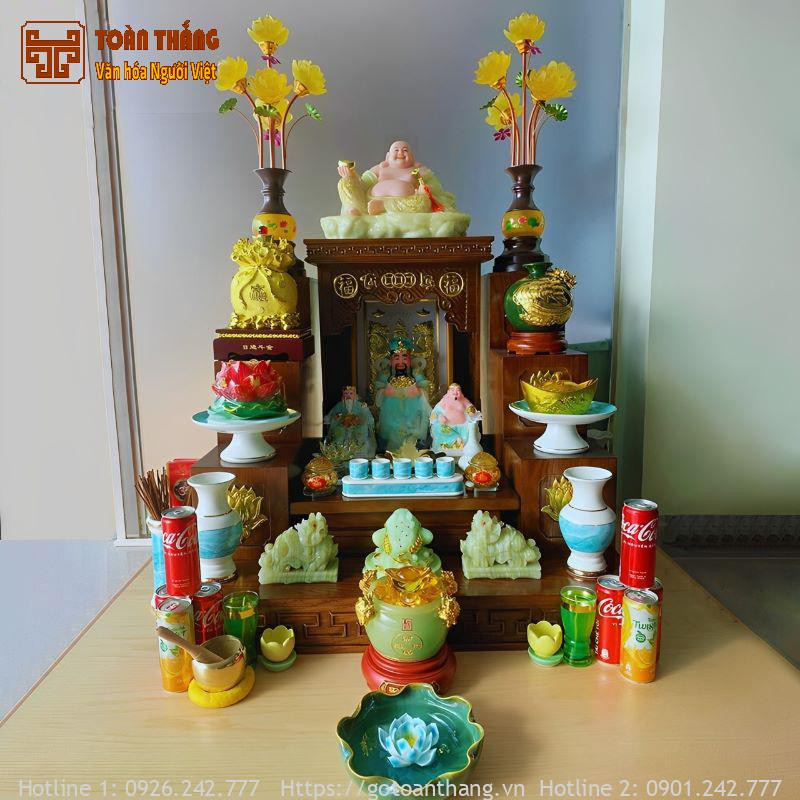 Mẫu bày trí bàn thờ Thần Tài đẹp 02