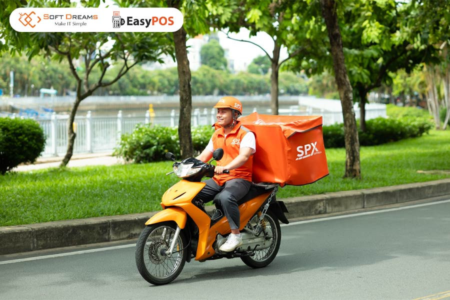 Biểu tượng dịch vụ vận chuyển chính thức của Shopee là SPX Express