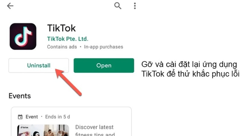 Giao diện xóa ứng dụng trên điện thoại