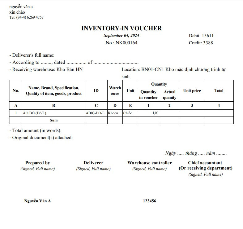 Báo cáo trên MISA AMIS Kế toán với tùy chọn ngôn ngữ