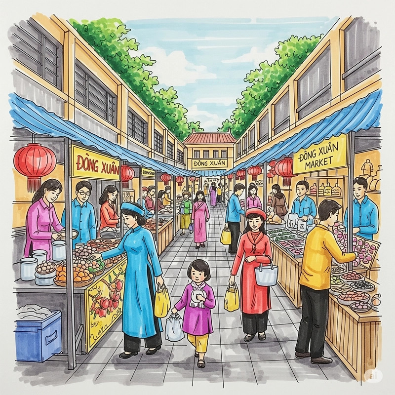 Tranh vẽ Hà Nội trong em với vẻ đẹp mộc mạc, bình dị