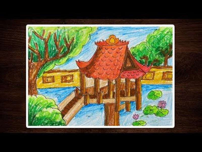 Tranh vẽ chủ đề Em yêu Hà Nội với ý tưởng mới lạ, độc đáo