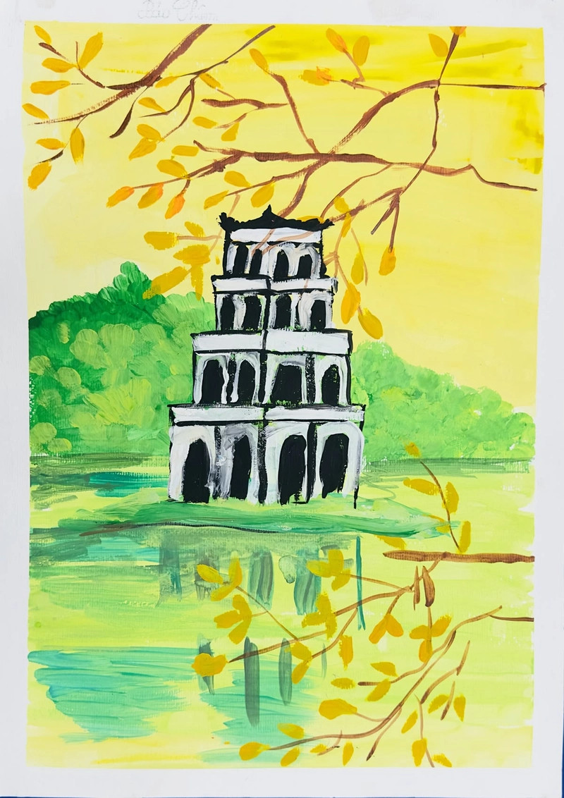 Tranh vẽ Cầu Long Biên Hà Nội độc đáo, mang đậm dấu ấn lịch sử