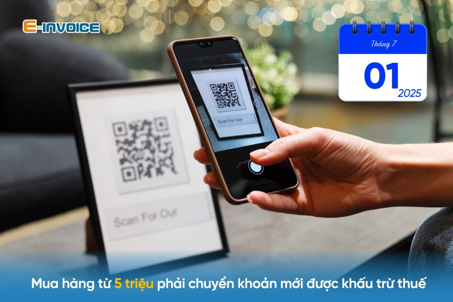 Chứng từ thanh toán không dùng tiền mặt là điều kiện để khấu trừ thuế GTGT cho hóa đơn từ 5 triệu đồng