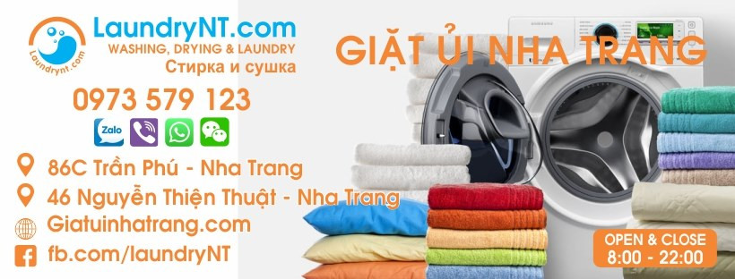 Tiệm Giặt Ủi 2H Nha Trang với dịch vụ giặt sấy siêu tốc