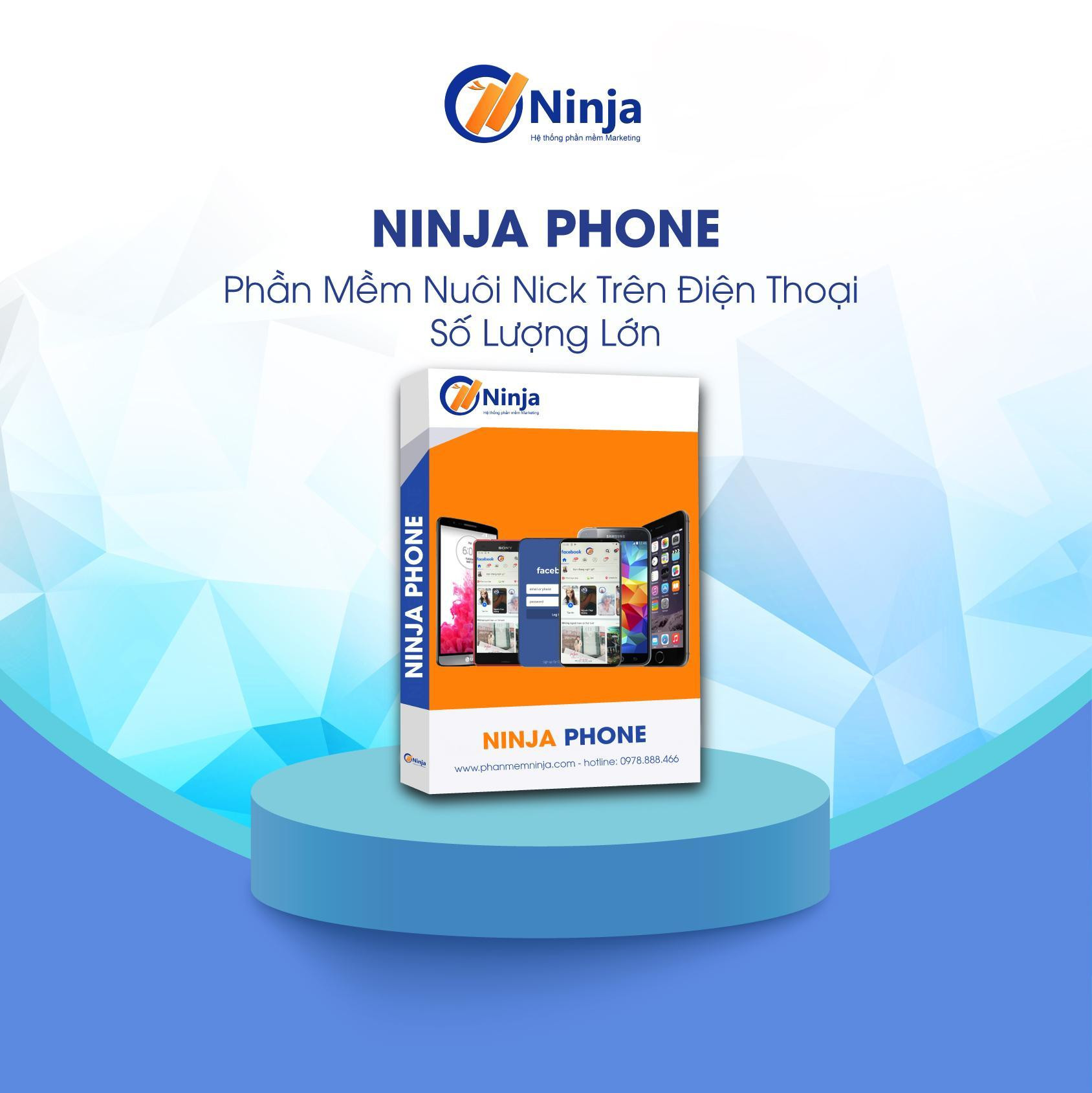 Người dùng sử dụng Ninja Phone để tăng follow Facebook