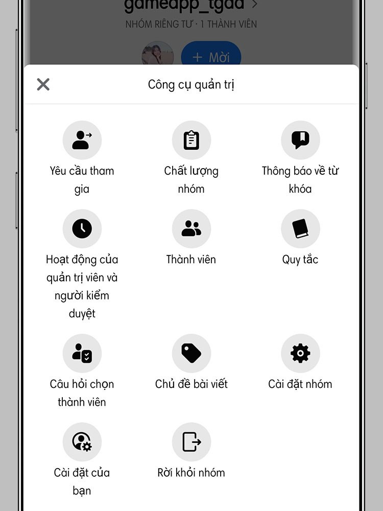 Chủ sở hữu bạn hoàn toàn có tất cả các quyền kiểm soát nhóm như: Chỉnh sửa quyền riêng tư nhóm, mời thành viên