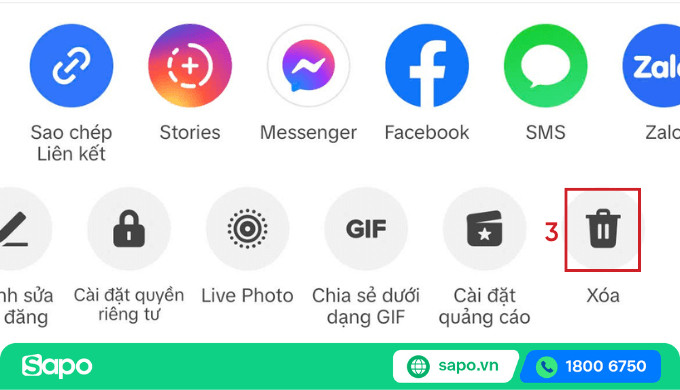Màn hình xác nhận xóa video TikTok trên điện thoại