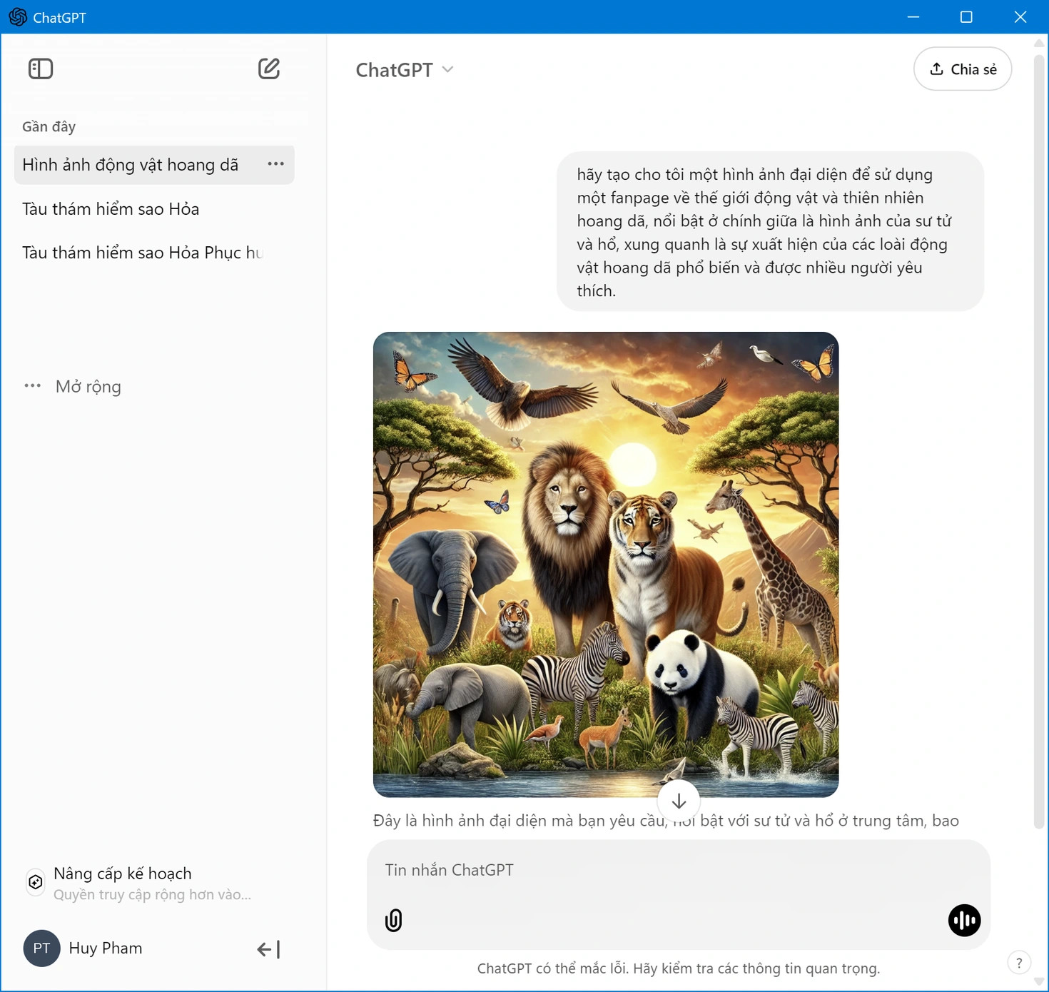 Hình ảnh được AI ChatGPT tạo ra theo mô tả chi tiết