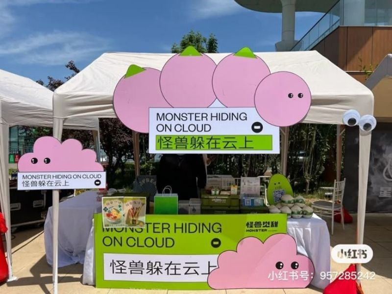 Gian hàng ẩm thực thiết kế độc đáo cho khách trẻ tuổi