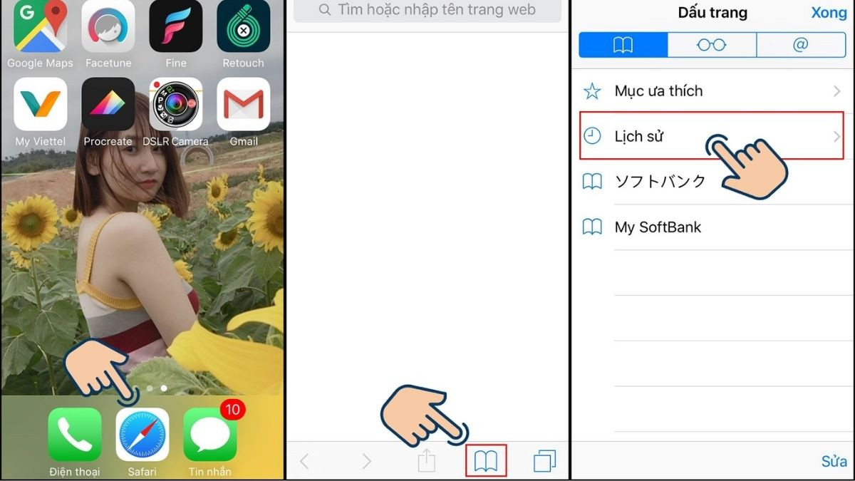 Bước 1: Mở trình duyệt Safari trên iPhone
