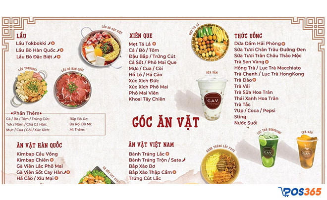 Menu đa dạng, ngon, bổ, rẻ, nhanh chóng thu hút khách hàng