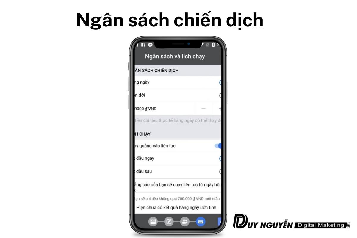 Thiết lập ngân sách hàng ngày hoặc trọn đời cho chiến dịch quảng cáo Facebook