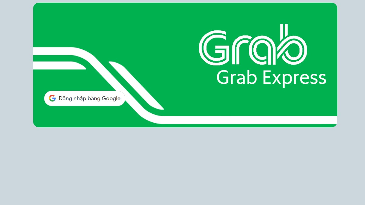 Giao diện đăng nhập vào hệ thống phiếu gửi điện tử Grab