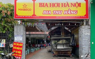 Bia Thu Hằng có không gian quán rộng rãi