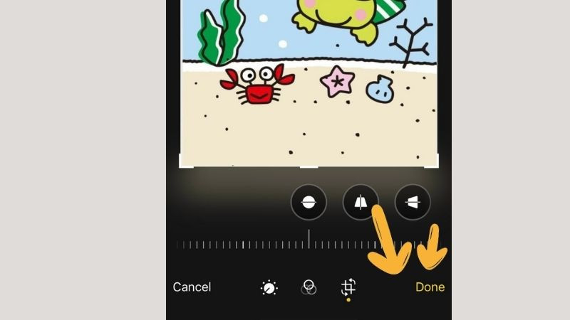 Nhấn Done (Xong) để lưu các thay đổi