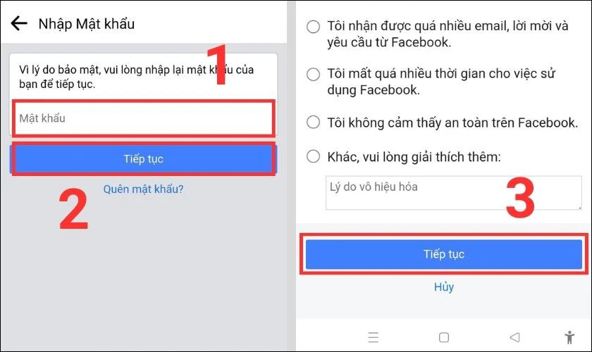 Xác nhận lý do vô hiệu hóa tạm thời