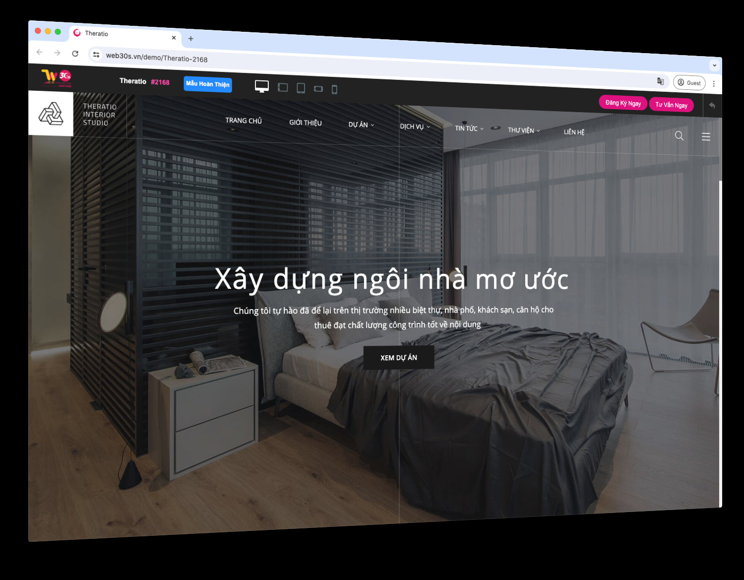 Mẫu website THERATIO
