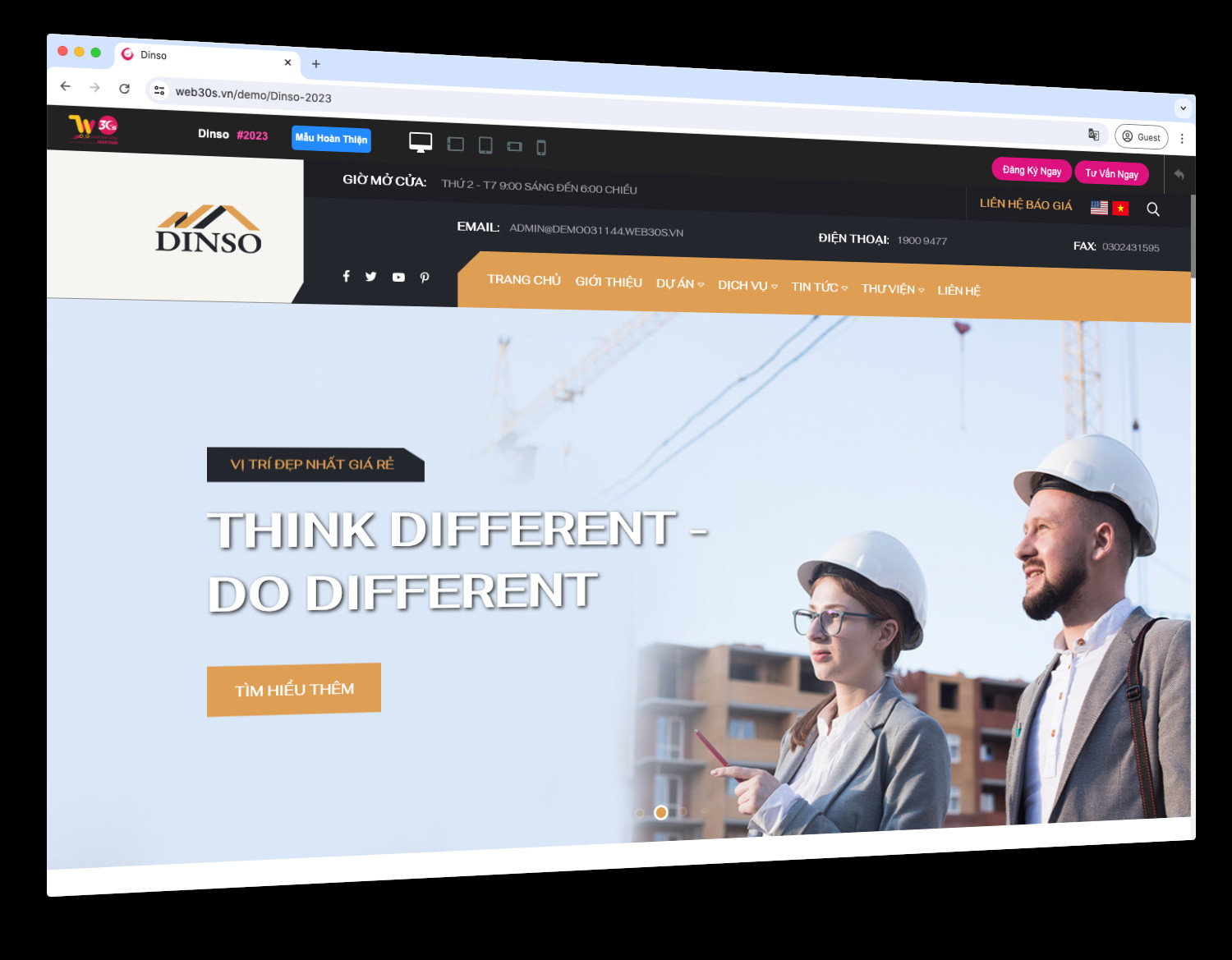 Mẫu website DINSO