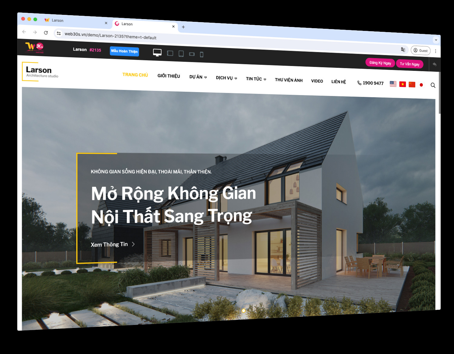 Mẫu website LARSON