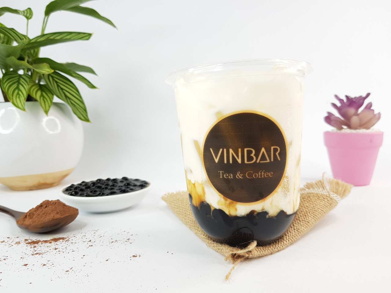 Trân châu đường đen và các nguyên liệu pha chế sữa tươi trân châu đường nâu