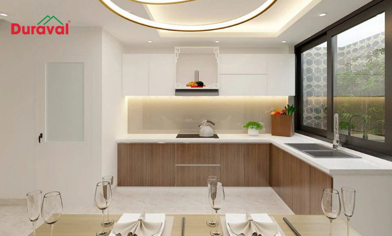 Chất liệu và màu sắc tủ bếp