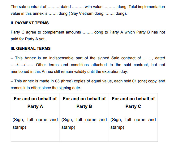 Biên bản cấn trừ công nợ tiếng Anh