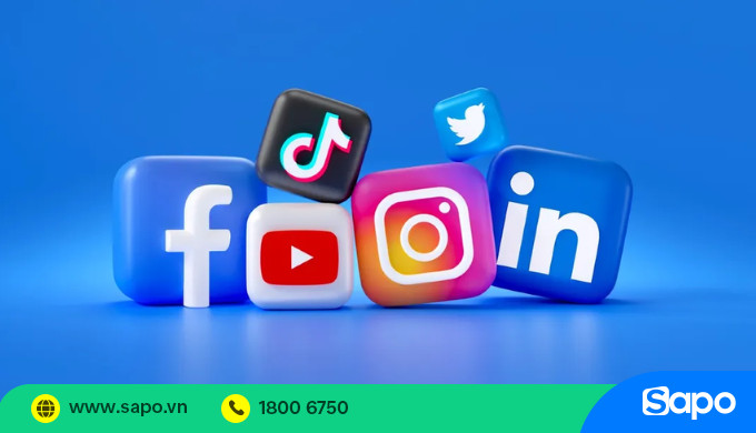 Biểu tượng các mạng xã hội liên kết với TikTok.