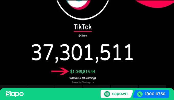 Màn hình trang chủ TikTok với các tùy chọn menu chính