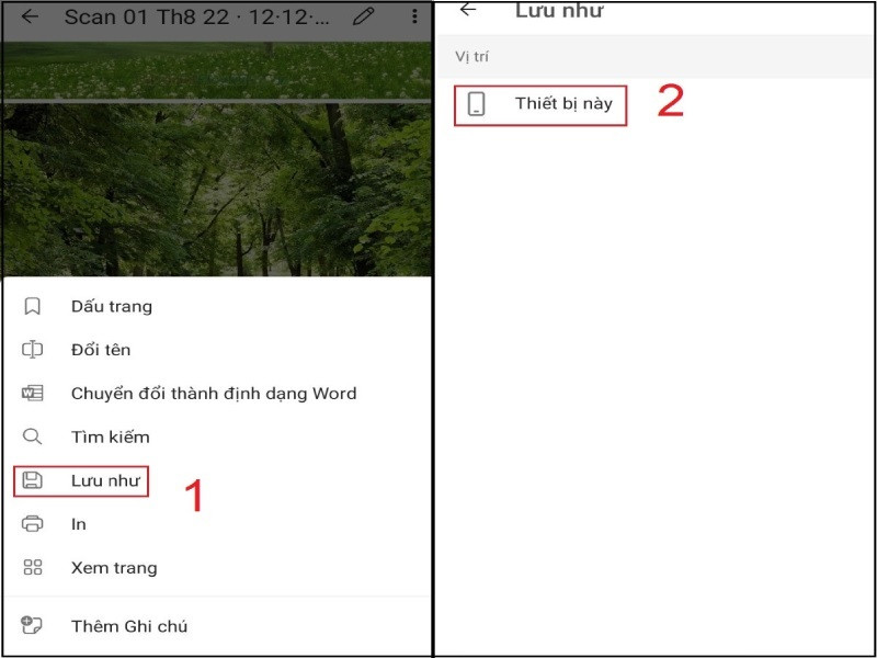 Chọn mục Thiết bị này