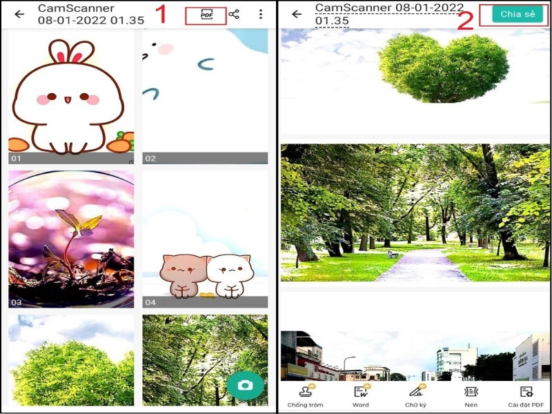 Chọn biểu tượng PDF