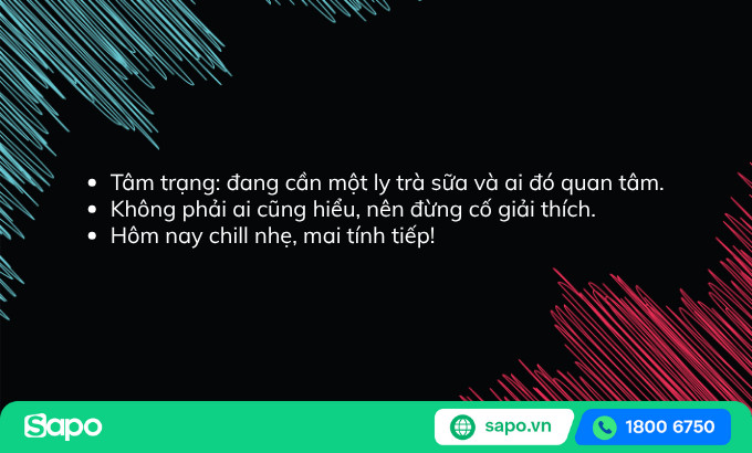 Màn hình điện thoại hiển thị các caption TikTok ngắn gọn, sáng tạo