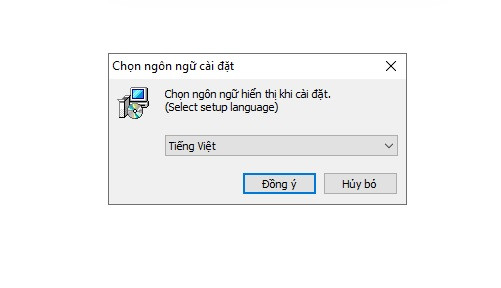 Chọn ngôn ngữ Tiếng Việt trong quá trình cài đặt
