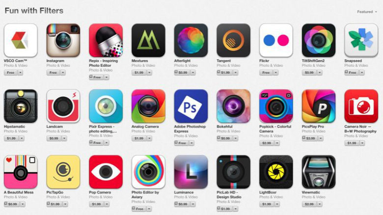 Sử dụng ứng dụng và bộ lọc phù hợp