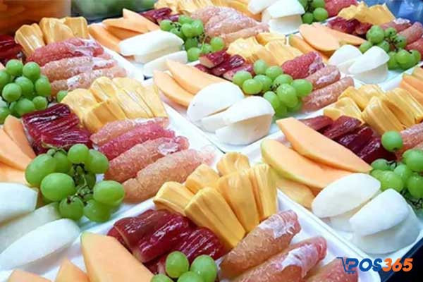 Khay trái cây gọt sẵn tươi ngon