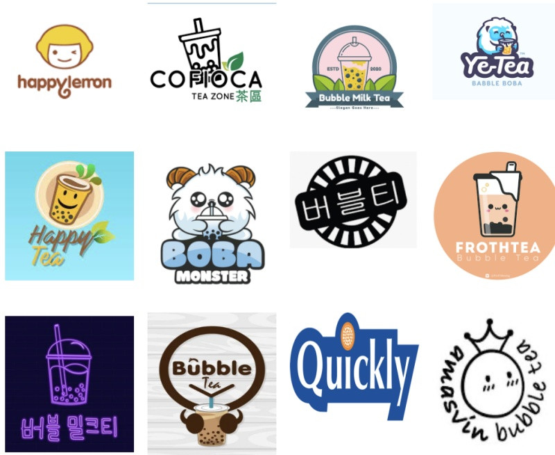 Logo trà sữa sáng tạo thể hiện sự tươi mới và độc đáo