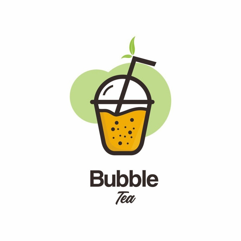 Logo trà sữa với chữ cái in đậm, gây ấn tượng thị giác mạnh