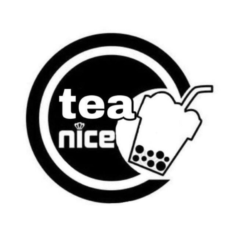 Logo trà sữa phong cách đen trắng đơn giản và tinh tế