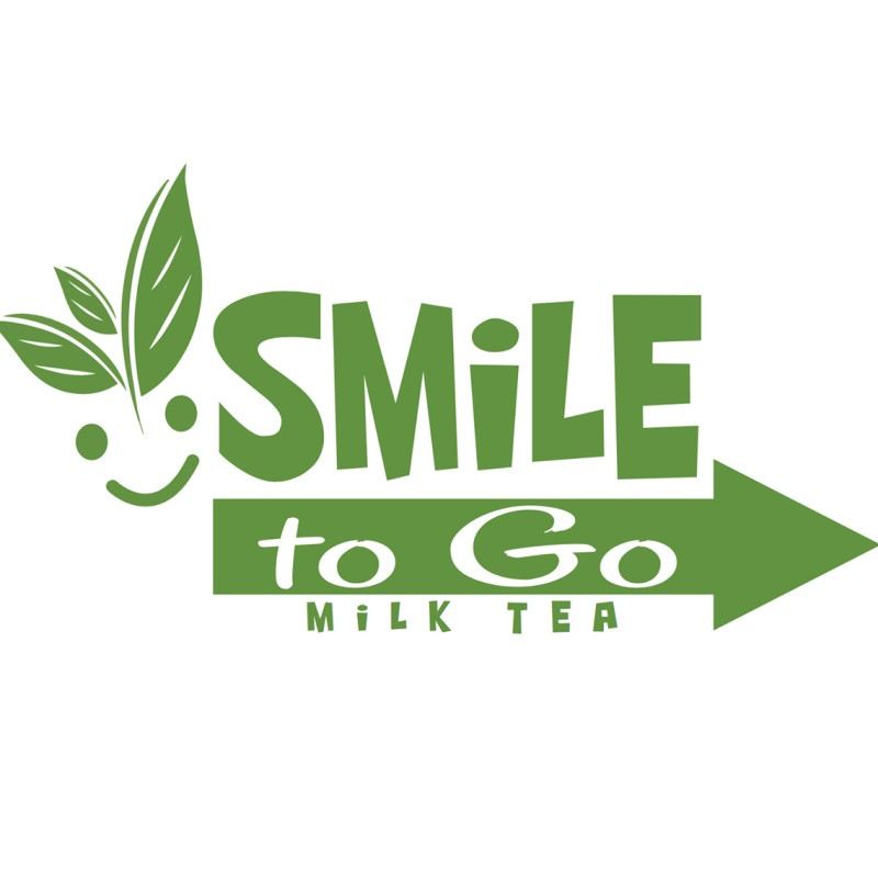 Logo trà sữa sử dụng màu xanh lá trà làm điểm nhấn tươi mát