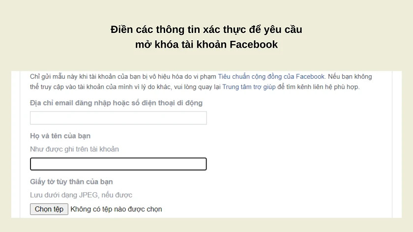 Cách khắc phục khi bị khóa tài khoản do vi phạm tiêu chuẩn cộng đồng Facebook