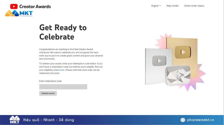 Quy trình và điều kiện để nhận Nút bạc YouTube